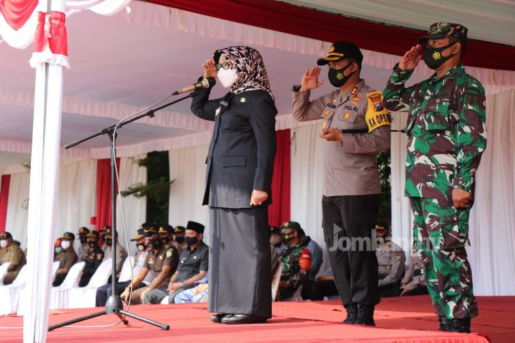 Bupati Jombang Pimpin Apel Kesiapsiagaan Penanggulangan Bencana