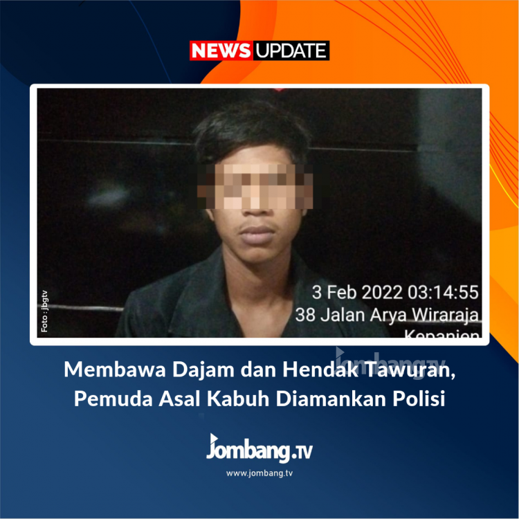 Membawa Sajam untuk Tawuran, Pemuda Asal Kabuh Diamankan Polisi
