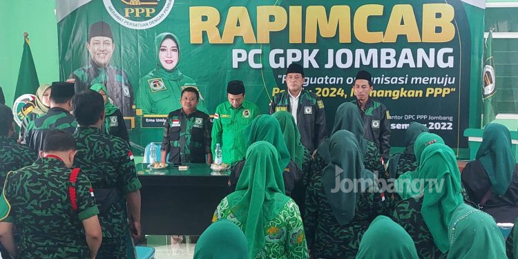 Rapimcab GPK Jombang, Ketua DPW Jatim Semangati Seluruh Kader dan Siap Jadi Caleg PPP di Pemilu 2024