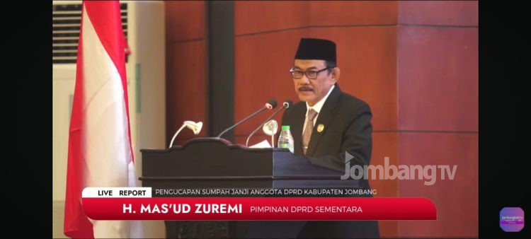 Usai Dilantik, Mas’ud Zuremi Ditunjuk Sebagai Pimpinan Sementara DPRD Jombang