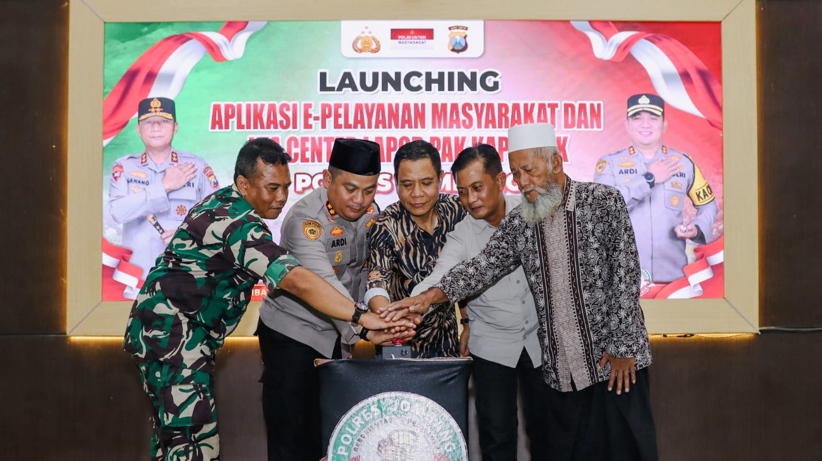 Polres Jombang Launching Aplikasi E-Pelayanan Masyarakat dan WhatsApp Center ‘Lapor Pak Kapolsek’